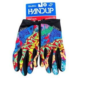 Handup Cycling Gloves Unisex Small Multicolor New Graffiti Fresh Touchscreen MTB